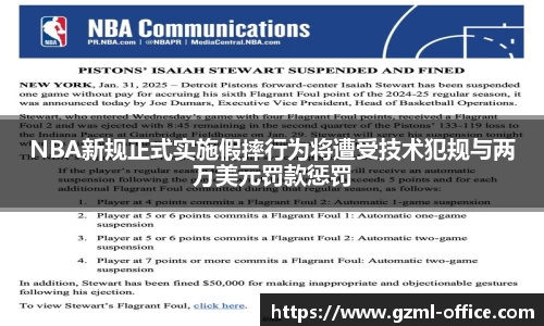 NBA新规正式实施假摔行为将遭受技术犯规与两万美元罚款惩罚